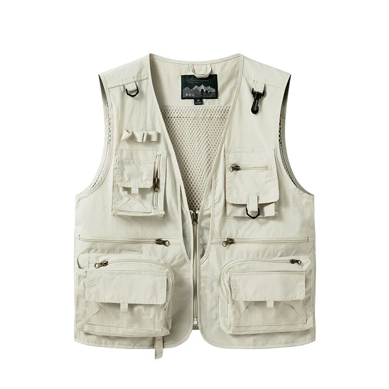 Men's mesh quick-drying nylon vest, loose fit sleeveless top, solid colour, sizes S to 6XL