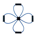 Blue and red eight character TPR resistance puller with cross tension device for shoulder fitness.