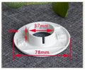 Plastic air conditioning hole cover kit with plug caps, splits, and sealing glue for wall gaps