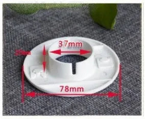 Plastic air conditioning hole cover kit with plug caps, splits, and sealing glue for wall gaps