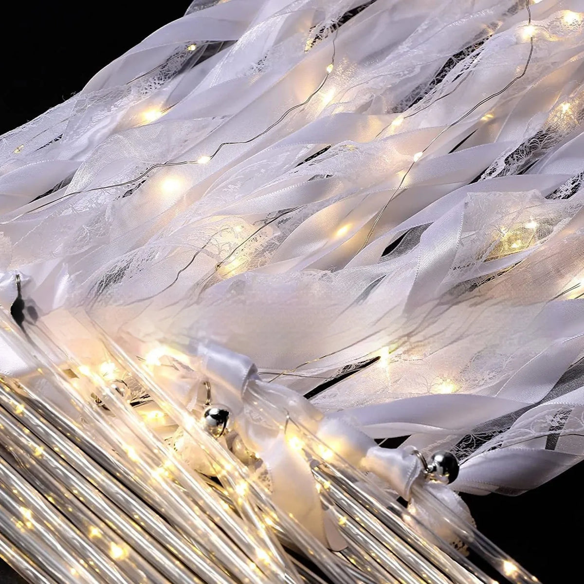 LED star moon concert luminous fiber rod 30cm PP material gilding craft finish