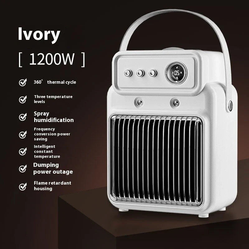 Efficient 1200W 2-in-1 Space Heater and Humidifier with Overheating Protection, Adjustable Temperature and Humidity