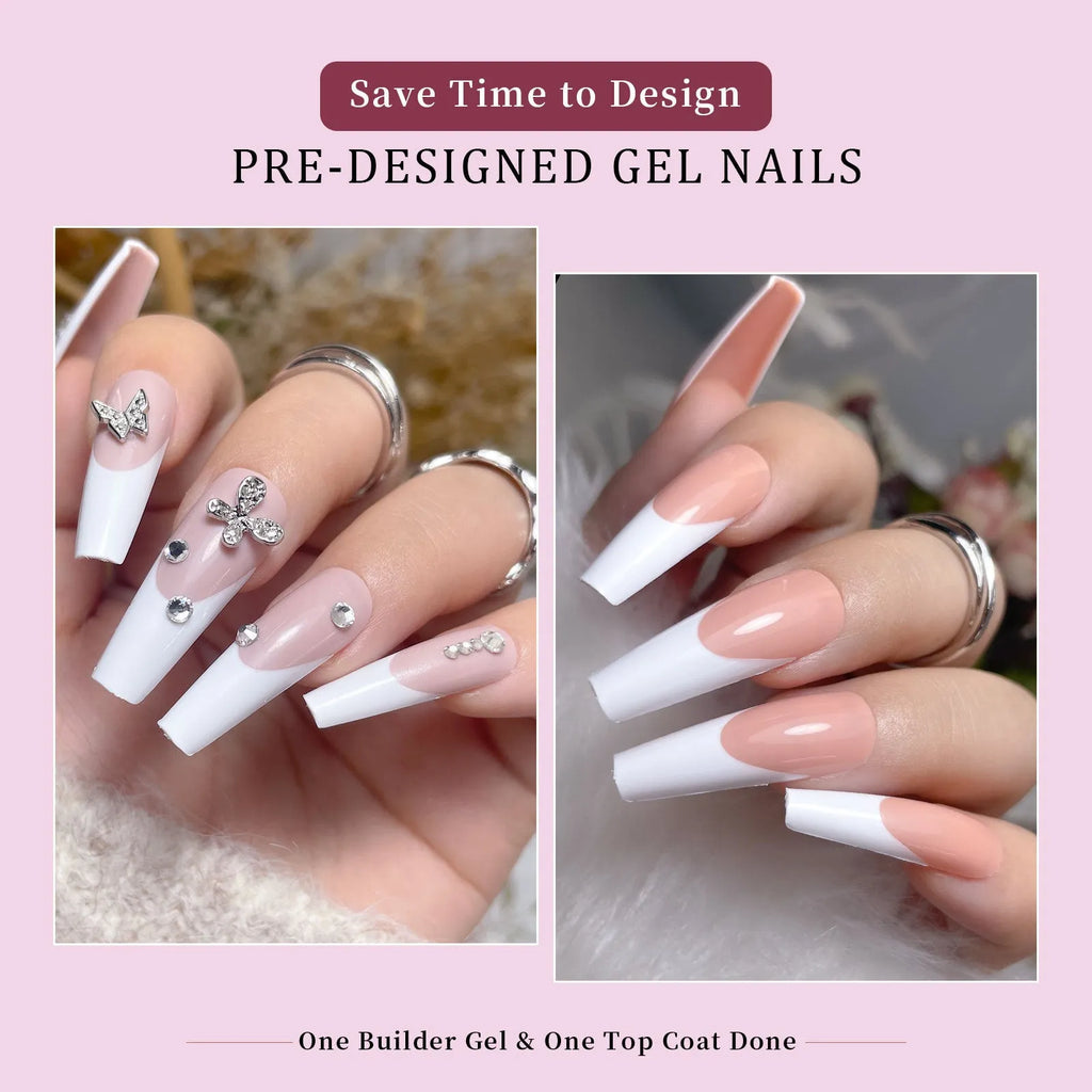 French nail stickers 288-piece set with removable armour style designs in sweet and hot girl patterns