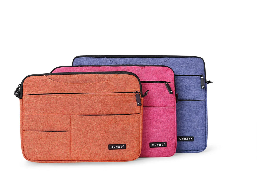 Okade super thin waterproof shockproof burlap laptop shoulder bag for 13 inch MacBook Pro in gray