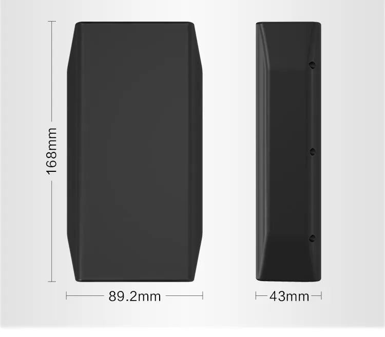 LF4100 portable lithium iron phosphate battery pack with charger and cables, dimensions 168x89.2x43mm