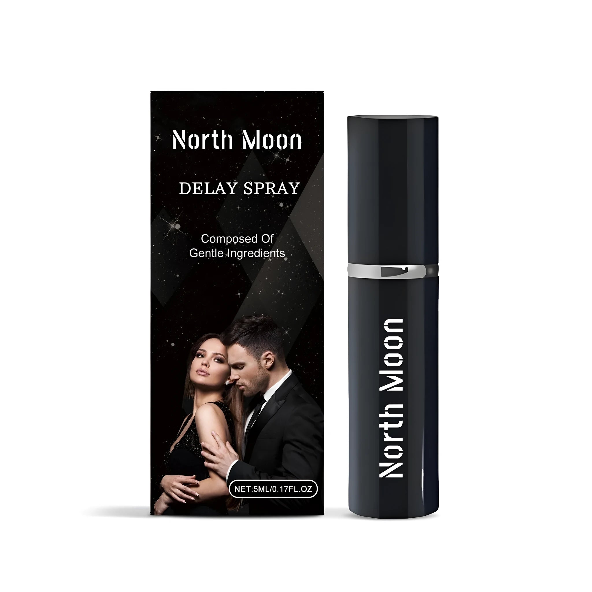 5ml bottle of men's delayed spray with turmeric and ginger extract formula