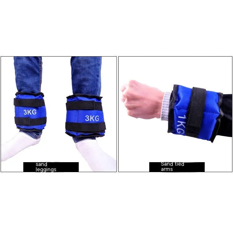 Pair of Oxford cloth legging sandbags for track and field athletic training