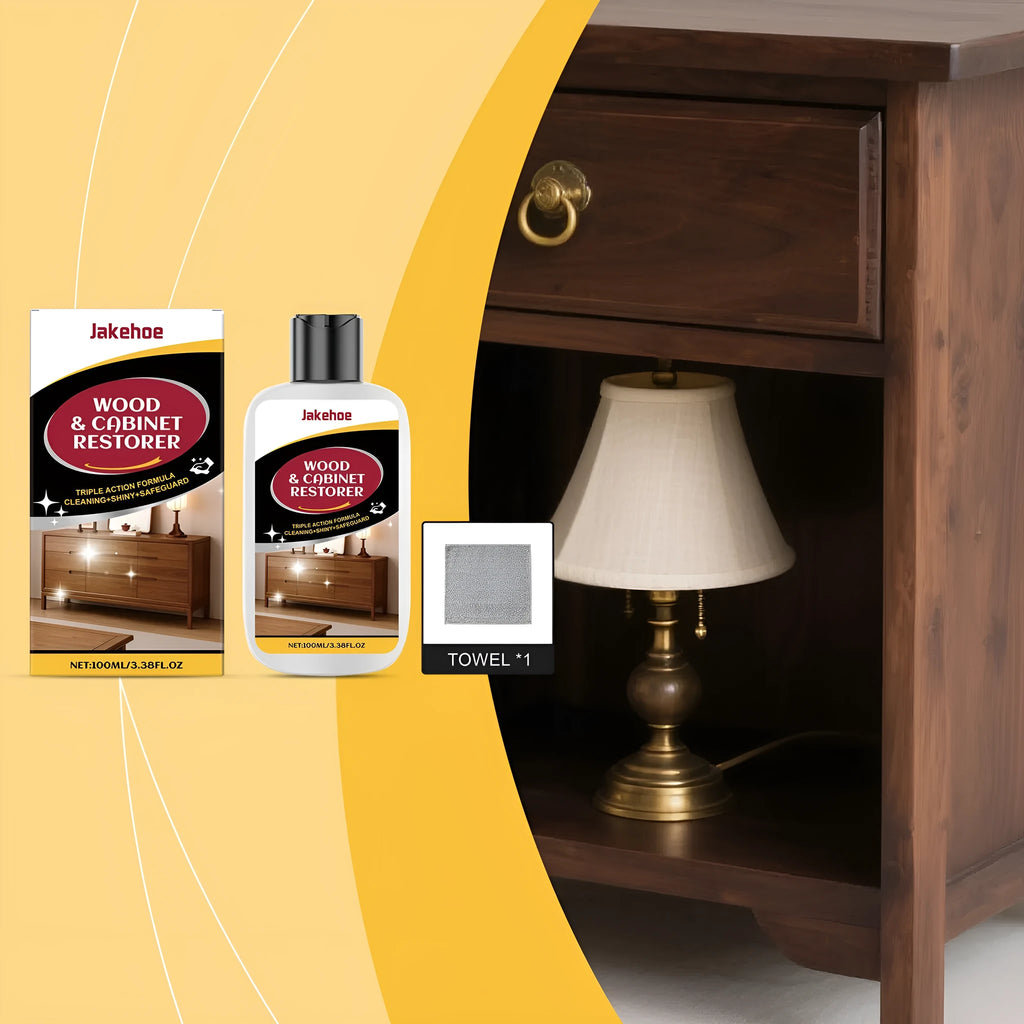 Wooden furniture scratch care solution 100ml bottle with cleaning towel for surface maintenance