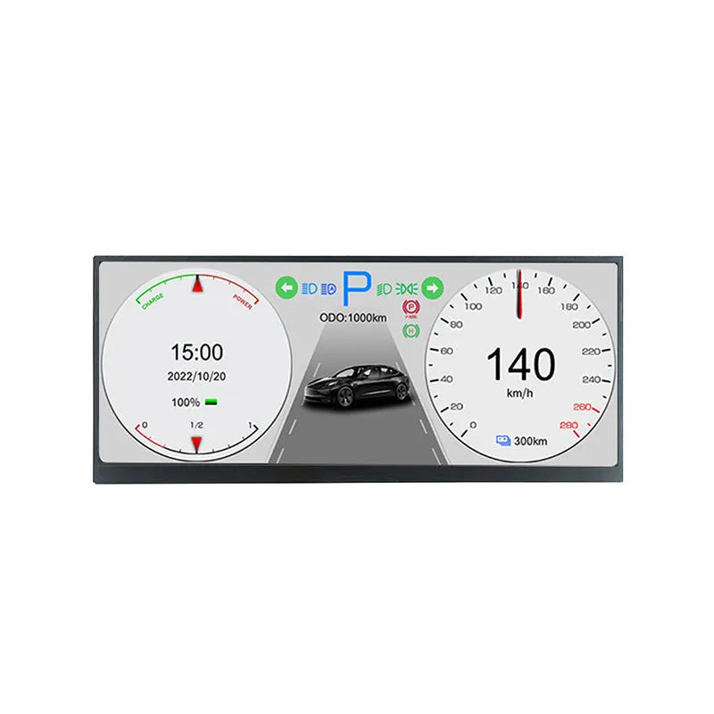 12.3 inch HD vehicle navigation display screen with 1920x720 resolution for car dashboard installation