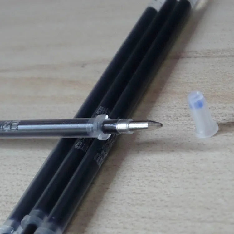 Automatic fade and disappear pen set with pen holder, case, and eight refills for temporary writing.