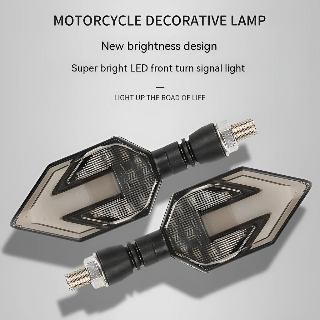 Arrow-shaped LED motorcycle turn signal lamp for 12v universal fitment