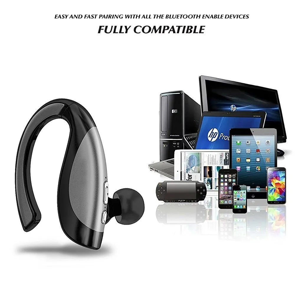 Arealer X16 wireless stereo Bluetooth in-ear headphone with earhook design in white gold