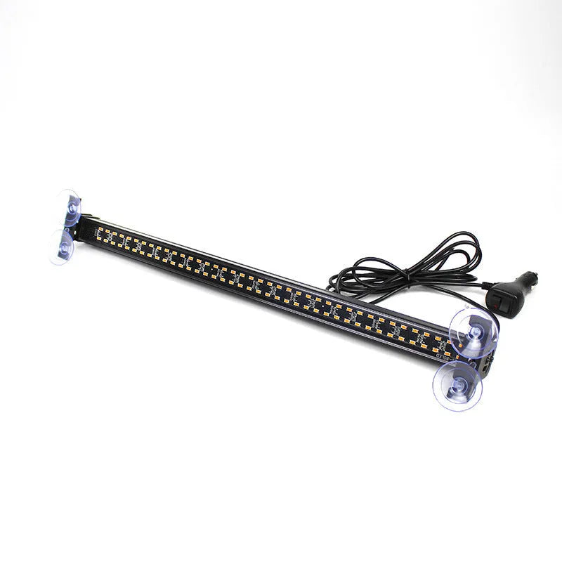 80 LED car bumper strobe light strip with aluminium alloy PC construction and 9-36V voltage