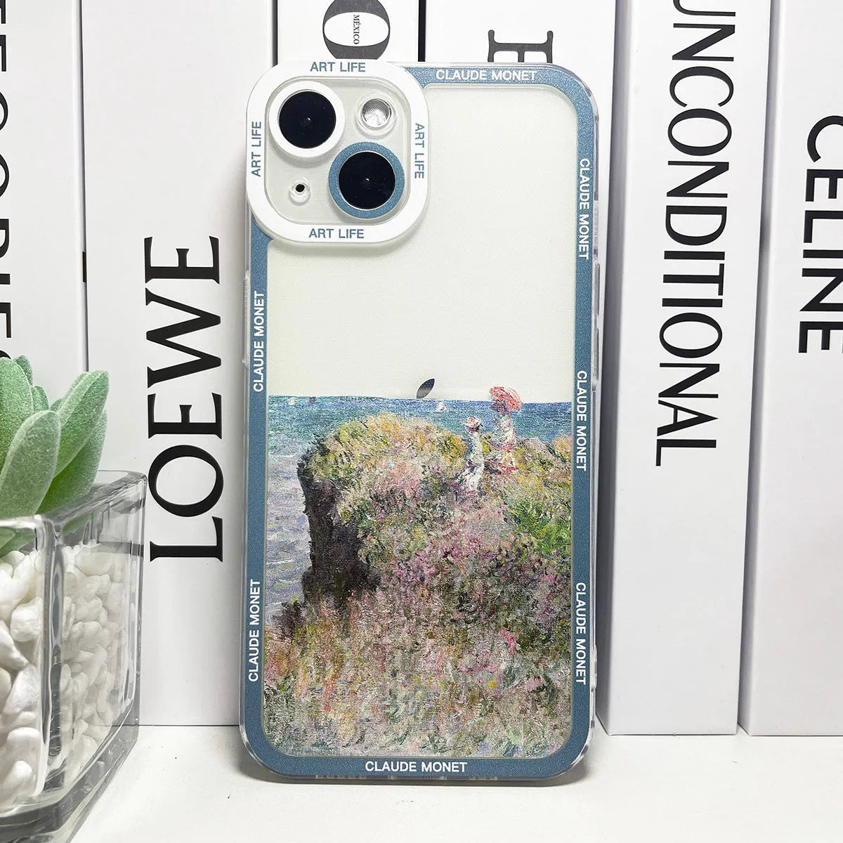 Creative oil painting anti drop phone case for iPhone, fall prevention design, five colour options available