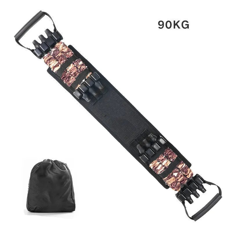 Bench press chest expander elastic belt in camouflage for push-up resistance training