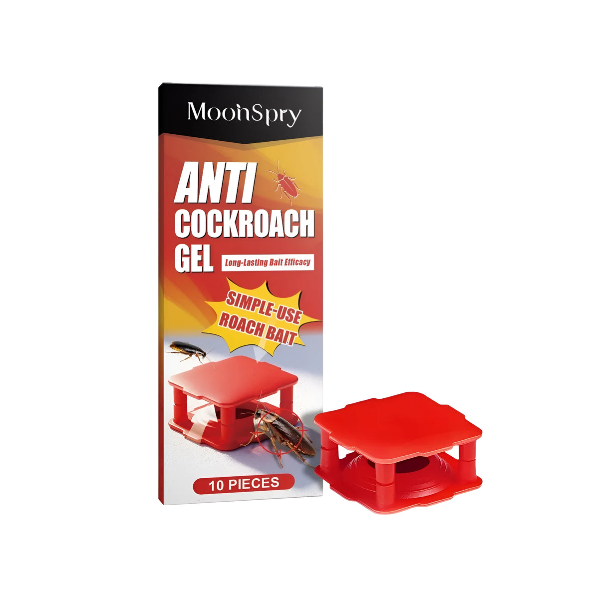 Anti cockroach gel bait with imidacloprid and dinotefuran, 10 bait boxes, indoor use