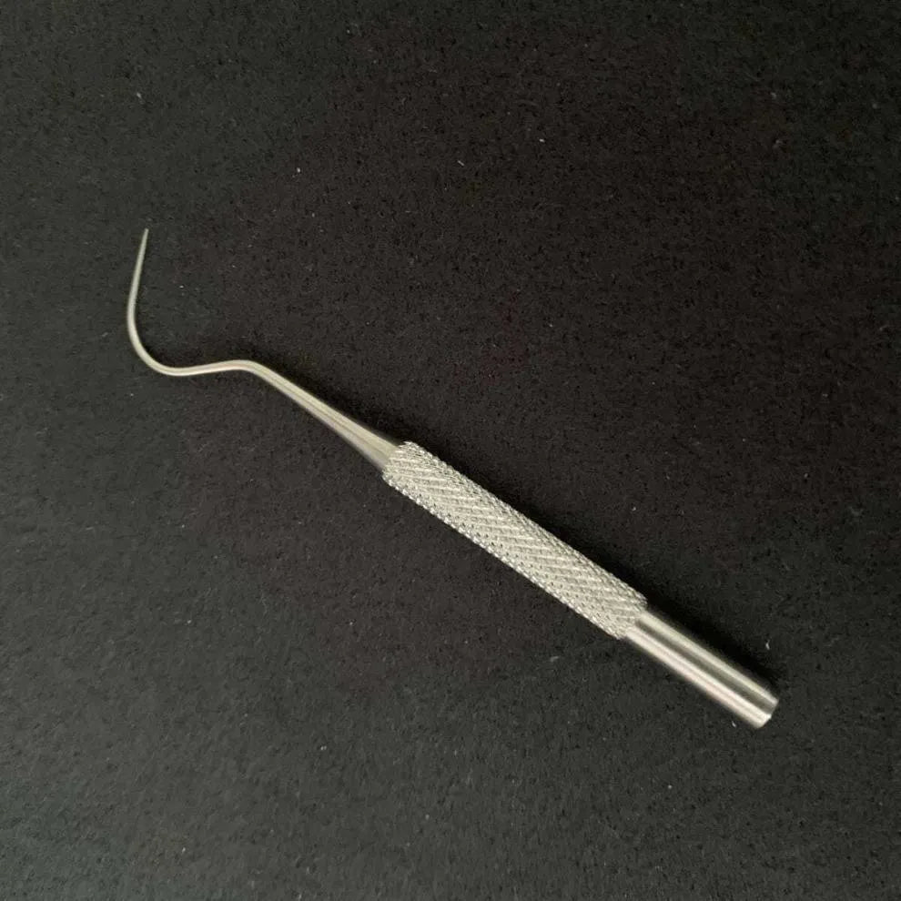 304 stainless steel toothpick set 7 pieces short and long teeth cleaning tool with dental floss stick in white cylinder