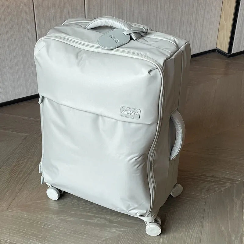 Bluestone green 20-inch waterproof Oxford cloth suitcase with universal wheels