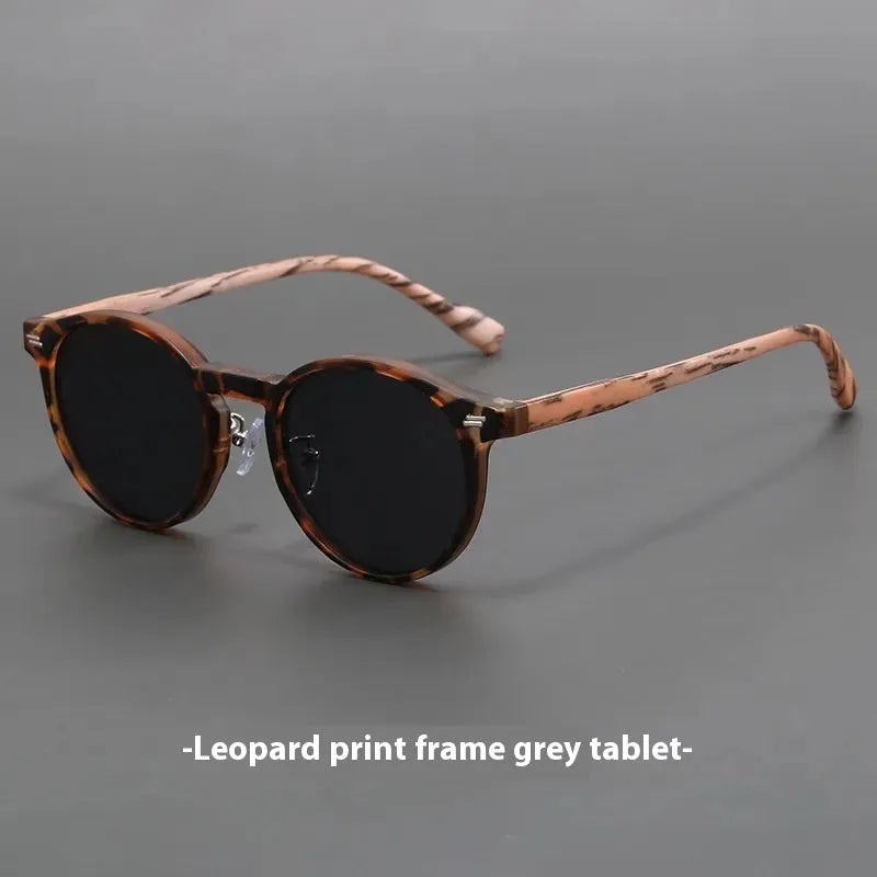Retro frosted round rim sunglasses in multiple colour options for UV protection.