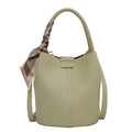 Lychee pattern textured PU handbag women's cylindrical western style bag with sandwich pockets