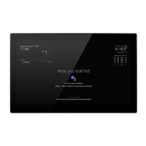 13.3 inch integrated voice assistant display with touchscreen and Raspberry Pi CM4 control in ABS housing