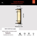 Black IP65 waterproof strip wall lamp 50cm aluminium outdoor garden light on wall