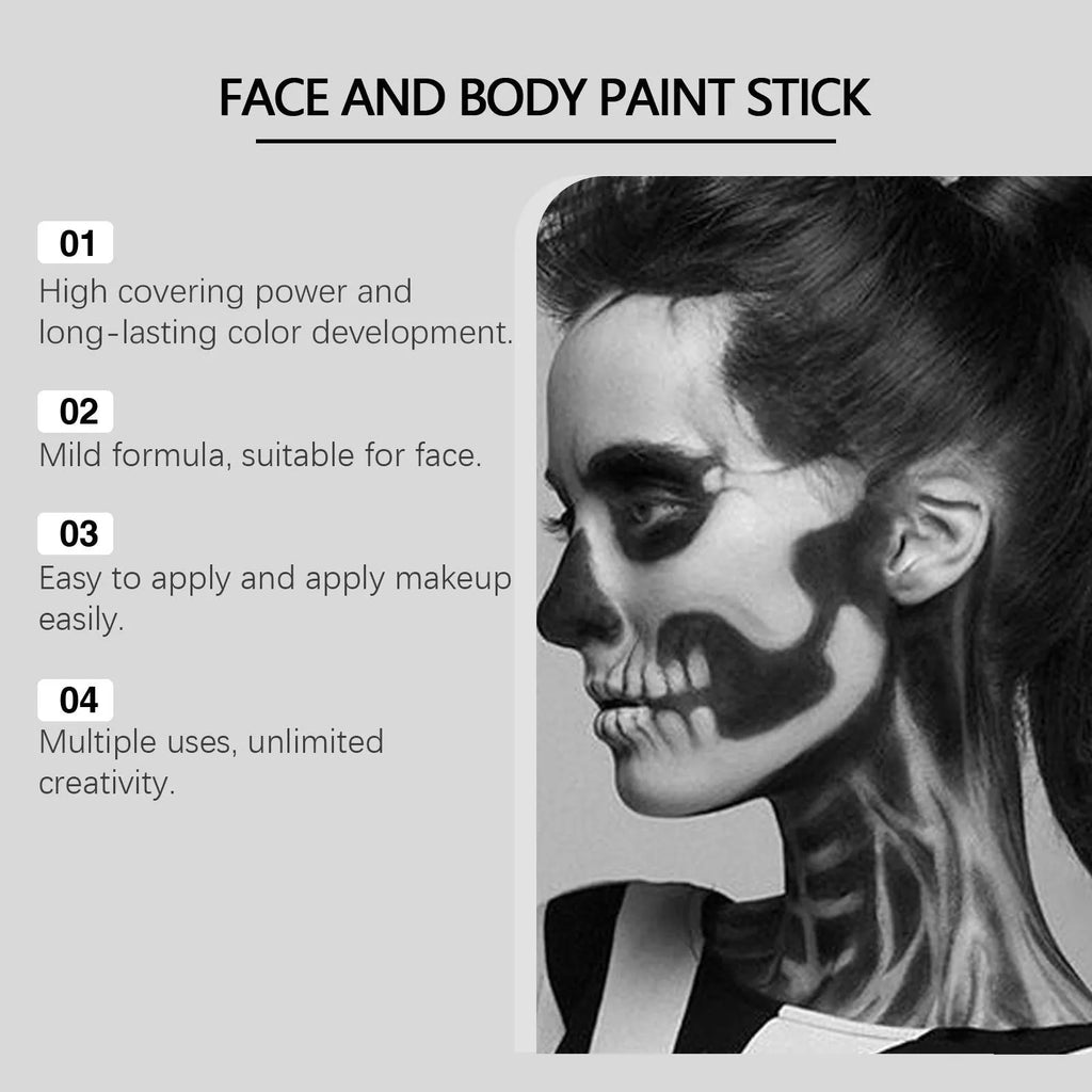Halloween face coloured drawing crayon set and painting stick set for fancy dress face colouring