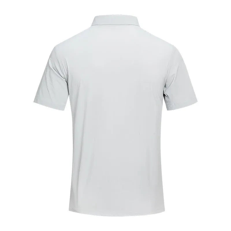 Men's quick-drying polo shirt short sleeve summer top in solid colours with regular fit