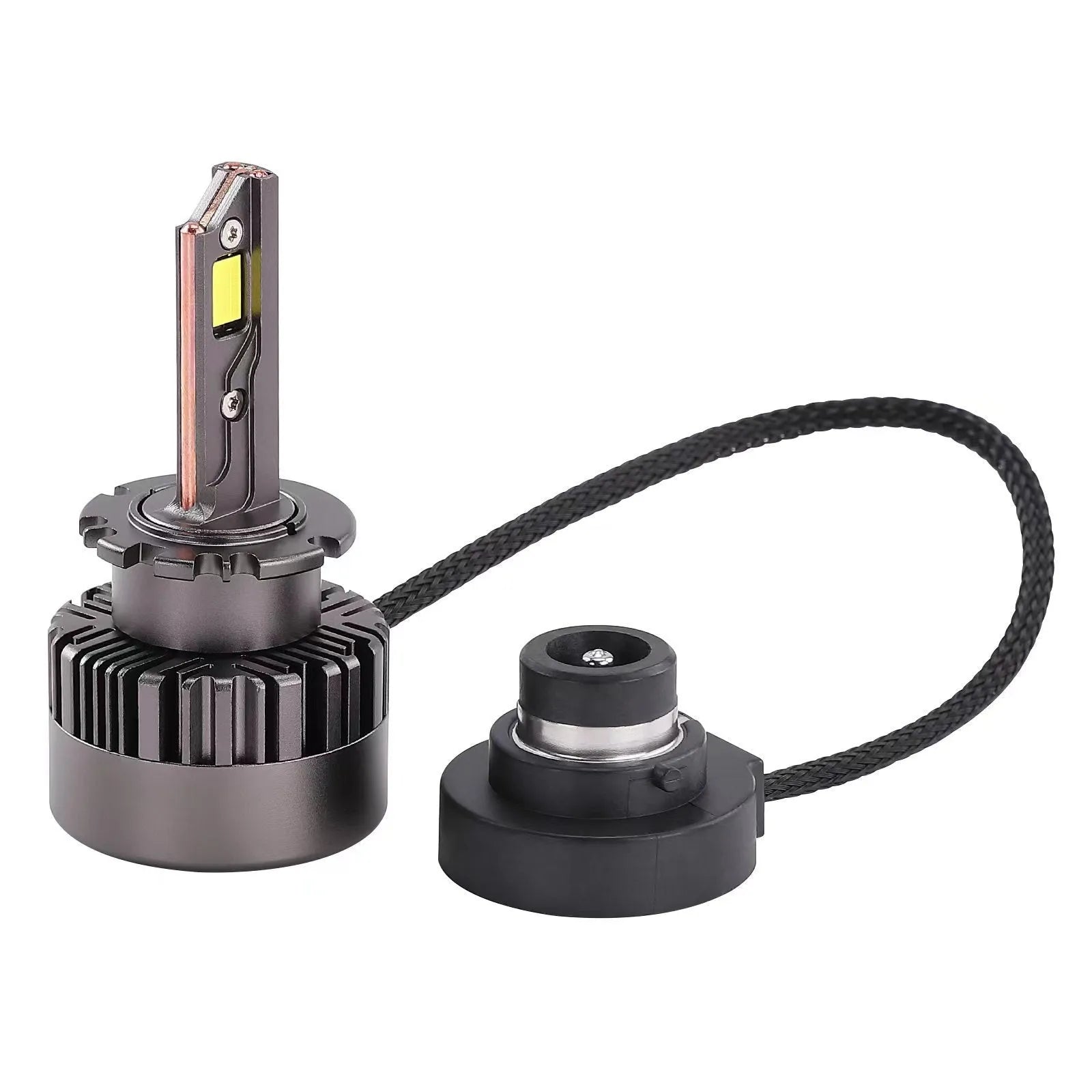 D Series LED D2SD4S car headlight bulb with three copper tubes and dust cover lamp shade