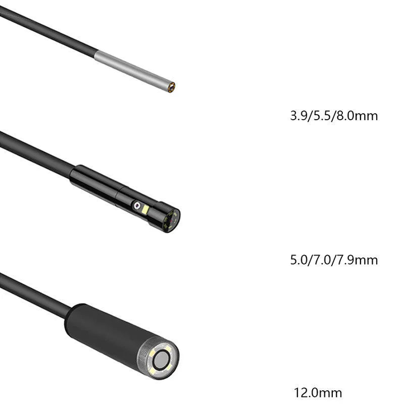 Handheld industrial endoscope with 4.5-inch colour screen and 5.5mm camera probe for automotive inspection
