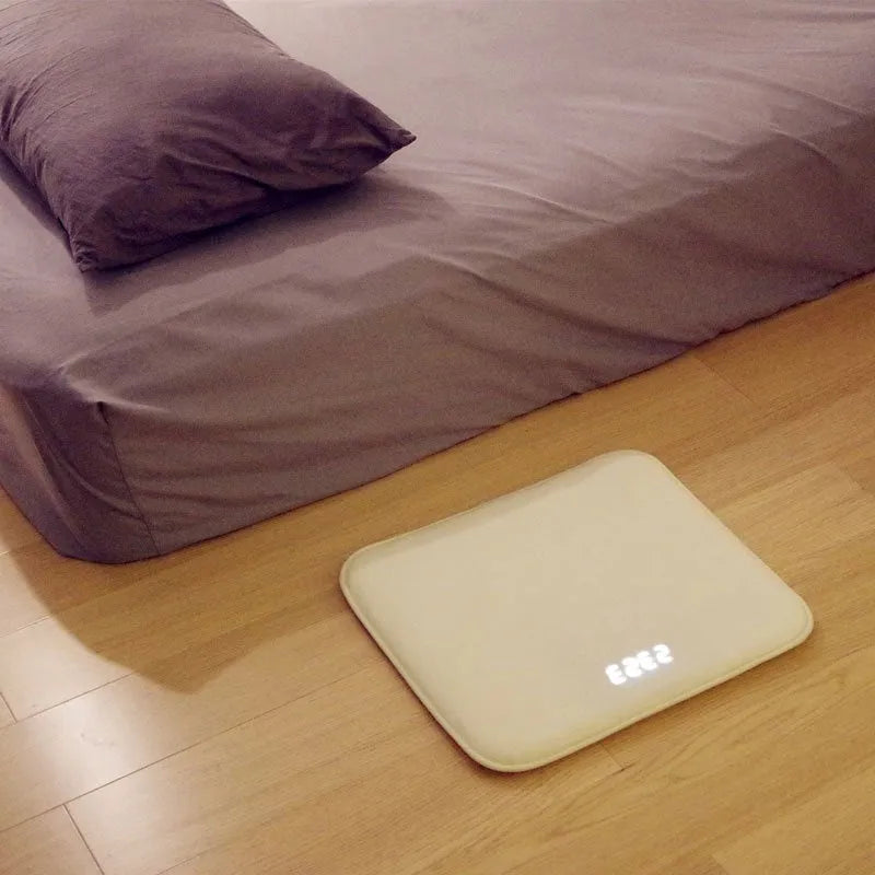 Smart carpet mat alarm clock with cloth velvet shell, 20mm thickness, two size options