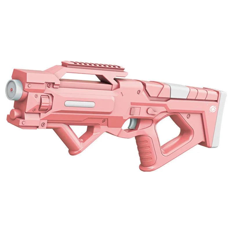Electric water gun in gold, white, pink or blue, 45.7cm plastic toy with USB charging cable and manual