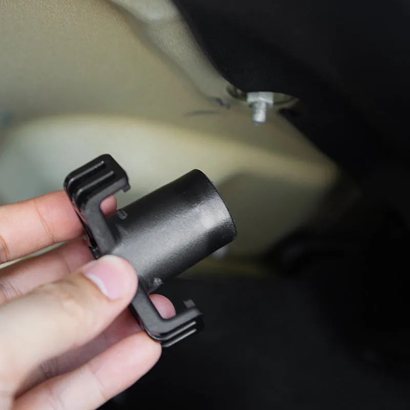 Black ABS trunk hooks for Tesla MODEL3 2019-2020 showing two hooks