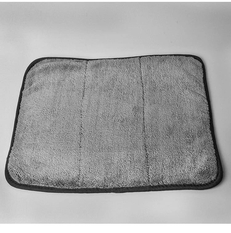 Thickened high-density double-sided velvet car wash towel 30x60 cm coral fleece microfiber