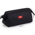 Oxford cloth pencil case with double zipper in black, dark blue and yellow colour options