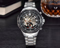 Men's MCE mechanical watch with explosion-proof feature, shown in one of four available colour options.