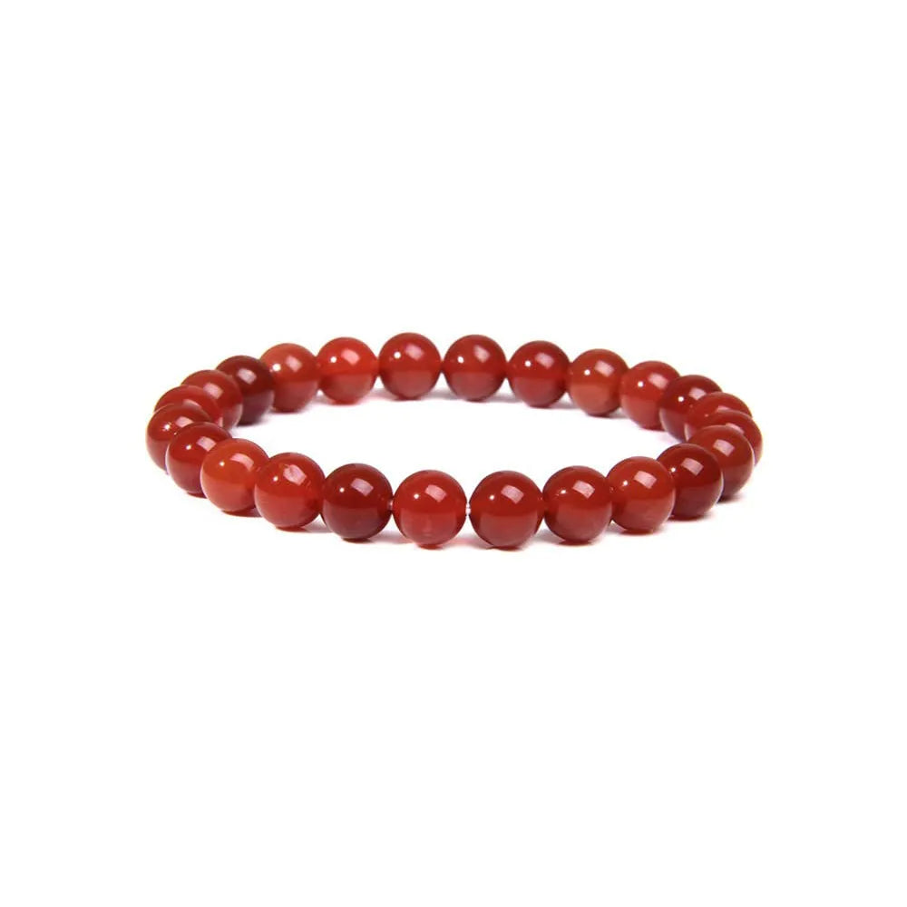 8mm natural stone beads bracelet in geometric design with genuine agate material