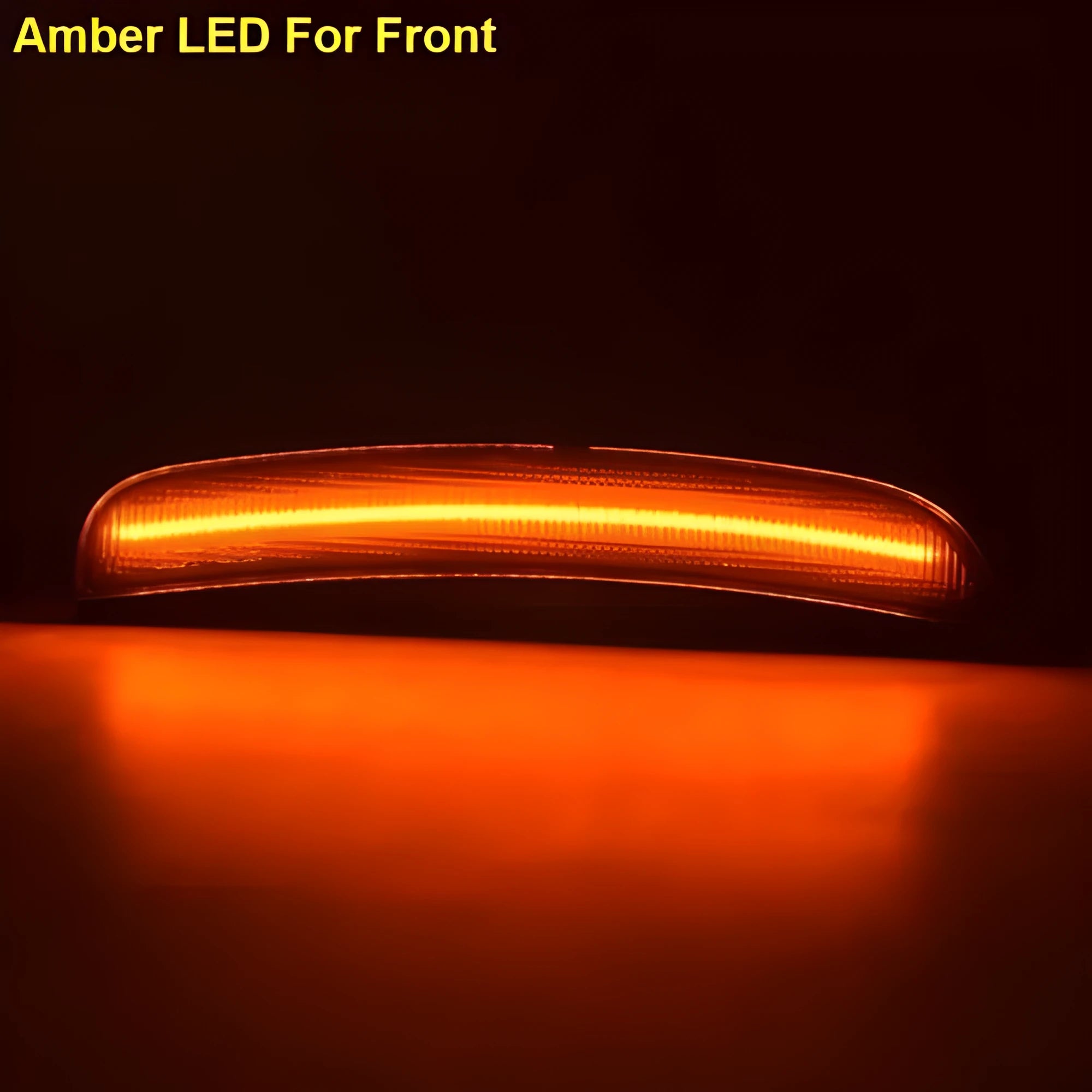 Dodge Challenger car turn signal light side lamp set for 2015-2020 models, showing yellow front and red rear options.