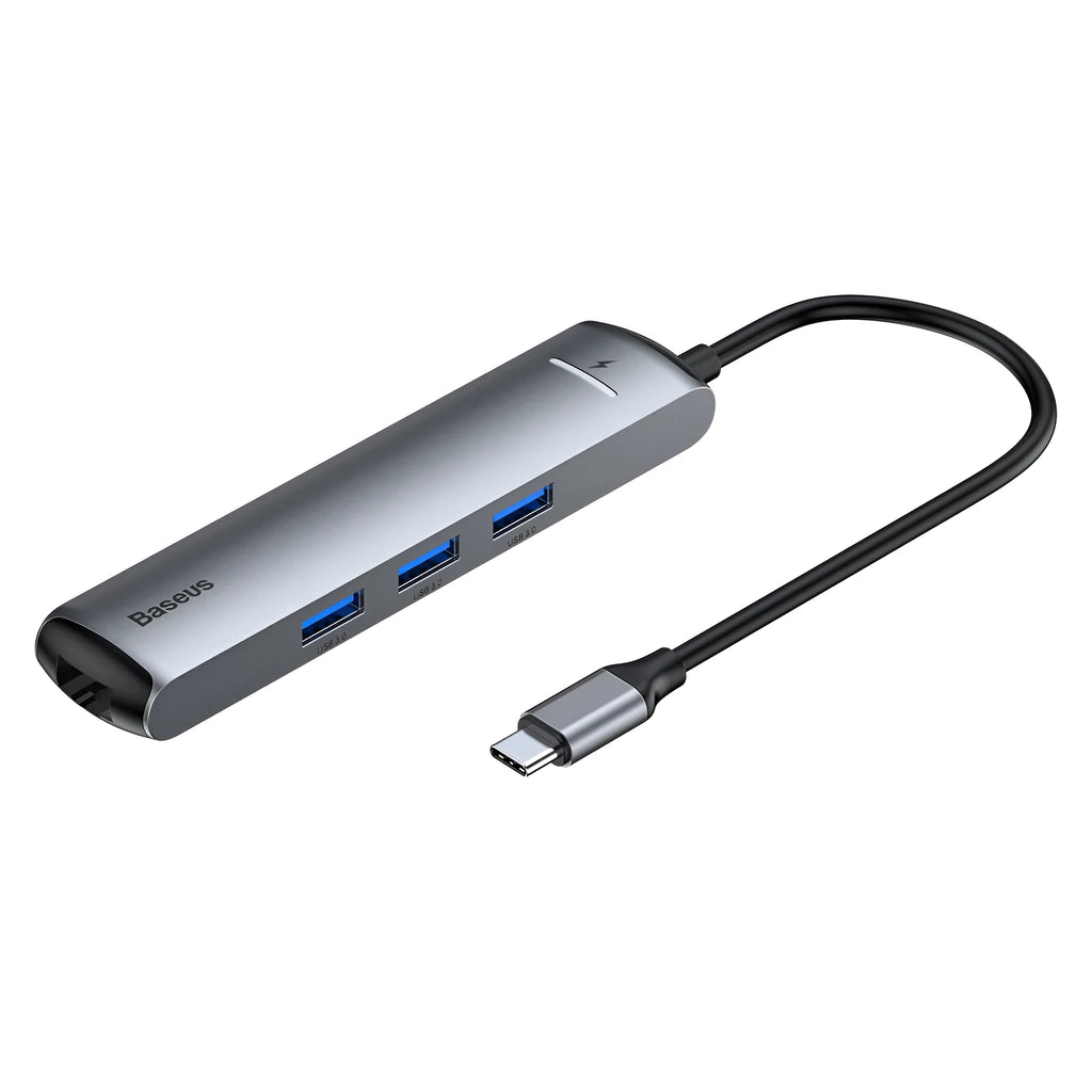Mechanical Eye Type-C docking station in dark grey, 5Gbps, compatible with MacBook and iPhone models