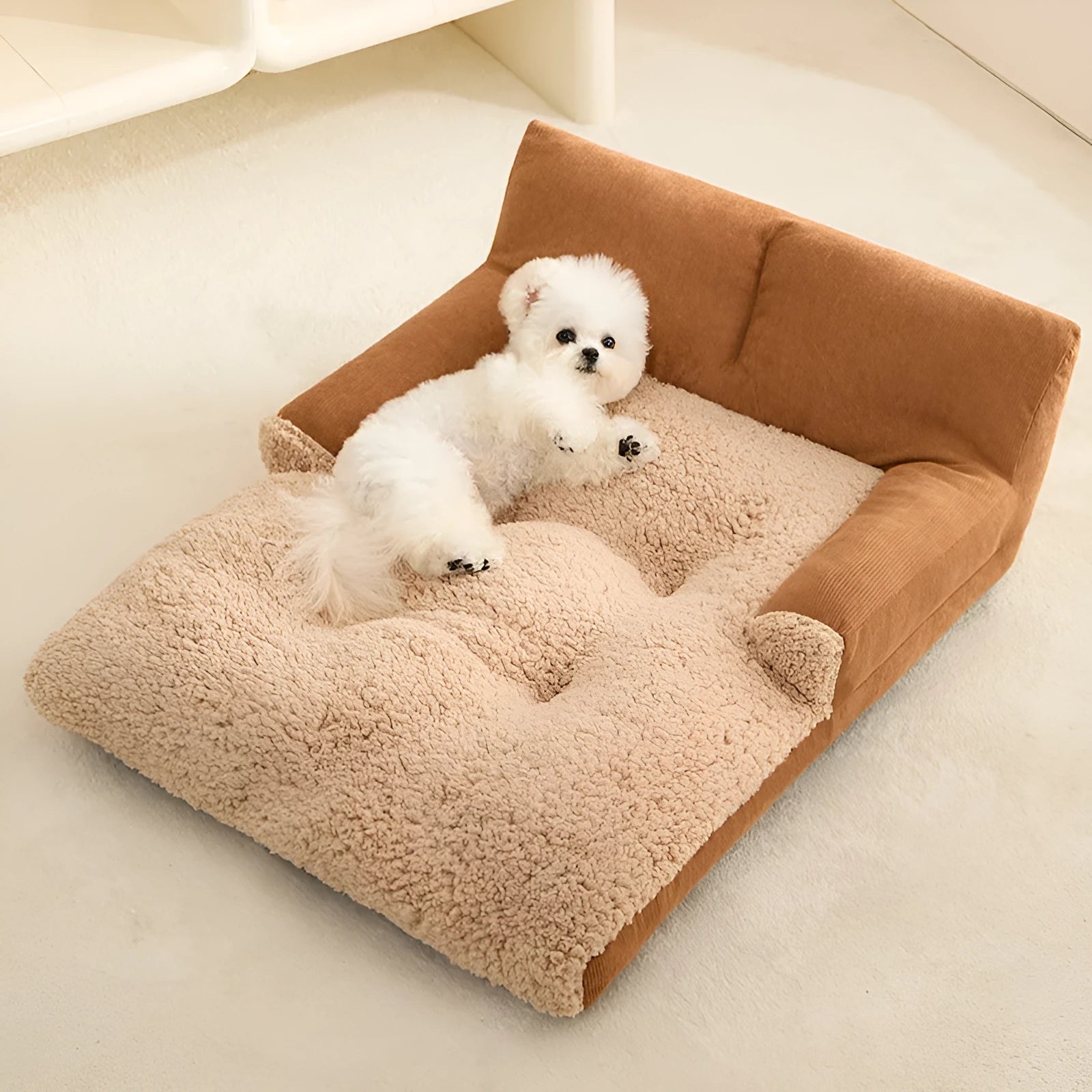 Four-season dog kennel pet nest sofa bed with cushion in three sizes for small medium dogs cats