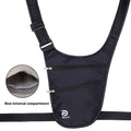 Anti-theft nylon travel document waist bag in solid colour for men featuring secure storage, shown in a practical urban simplicity style