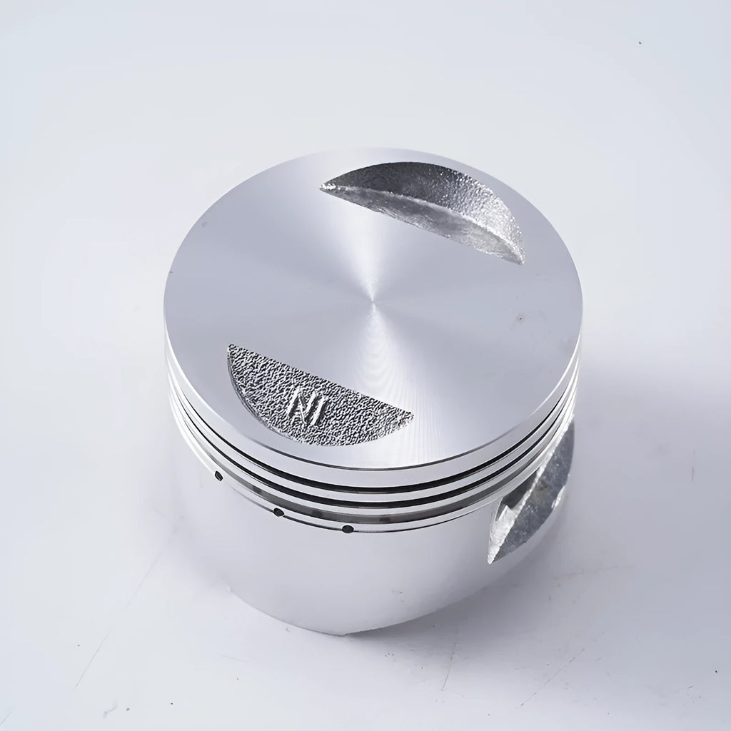 Motorcycle engine piston kit with aluminium alloy piston and steel oil ring for 57.4mm cylinder