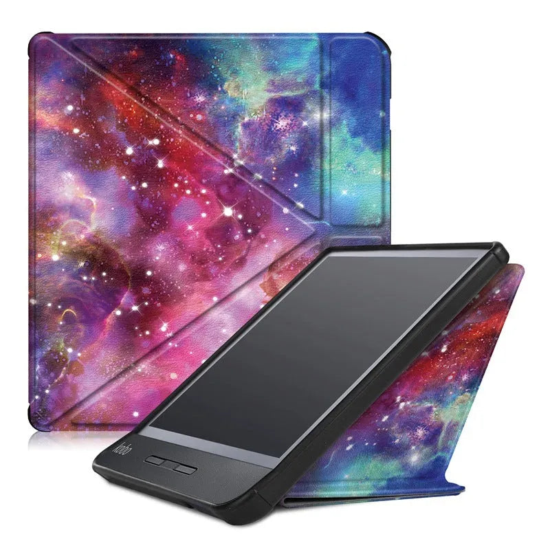 Kobo Forma anti-fall leather cover in Galaxy colour with sleep function