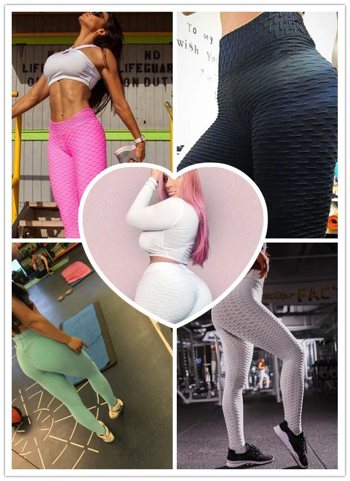 Sculpting leggings with booty-lifting and anti-cellulite features, available in a variety of colors and sizes