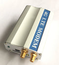 White SIM7600CE 4G LTE module with RS232 and USB ports, 30x30x2.9mm size