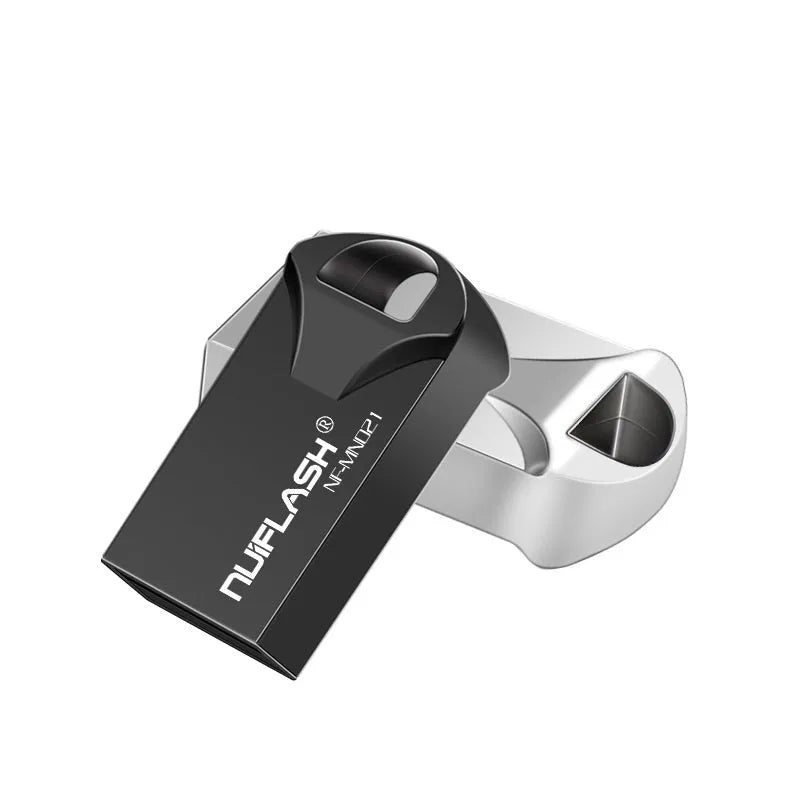 Mini USB 2.0 flash drive in black and silvery finishes, capacities 4GB to 128GB