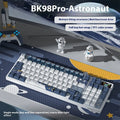 Wireless mechanical keyboard with three-mode Bluetooth, RGB backlight, and hot-swappable switches
