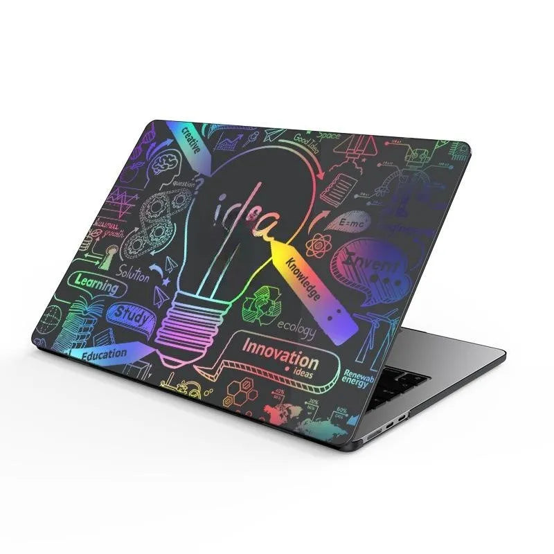Plastic protective case for MacBook Pro and Air, hard shell cover with custom cutouts in bronzing black finish