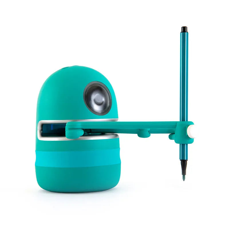 Painting robot for kindergarten children and students, ABS plastic, 153 x 105 mm, English version with suction cup base.