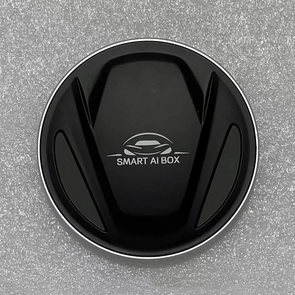 Black plastic CarPlay Box TBOX measuring 79mm with installation accessories for car DVD system upgrades